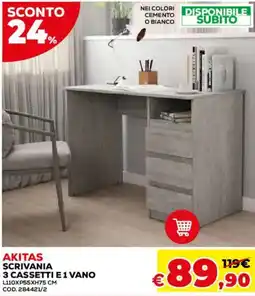 Conforama Akitas scrivania offerta