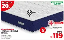 Conforama Memo Dream materasso singolo offerta
