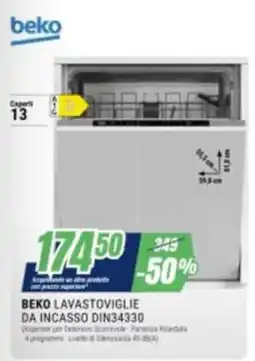 Leonardelli Beko lavastoviglie da incasso din34330 offerta