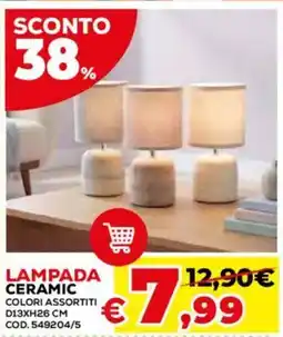 Conforama Lampada ceramic offerta