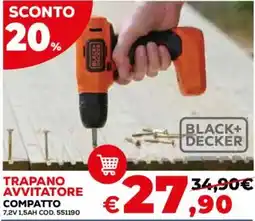 Conforama Trapano avvitatore compatto Black+Decker offerta
