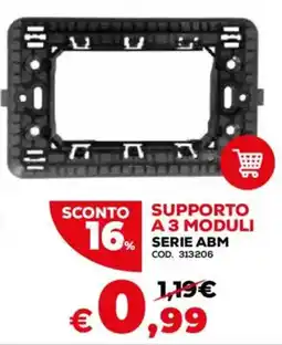 Conforama Supporto a 3 moduli serie ABM offerta