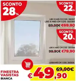 Conforama Finestra vasistas bianca offerta