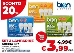 Conforama Set 3 lampadine bion offerta