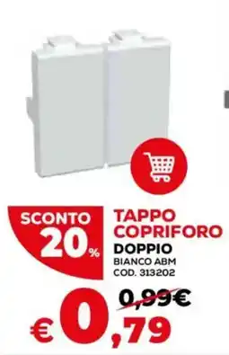Conforama Tappo copriforo doppio bianco abm offerta
