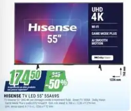 Leonardelli Hisense TV LED 55" 55A69S offerta