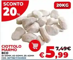 Conforama Ciottolo marmo BCO offerta