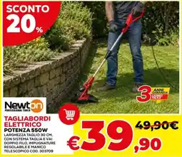 Conforama Newton tagliabordi elettrico offerta