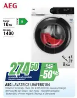 Leonardelli AEG Lavatrice LR6FEBG104 offerta