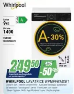 Leonardelli Whirlpool lavatrice wpm99wadsit offerta