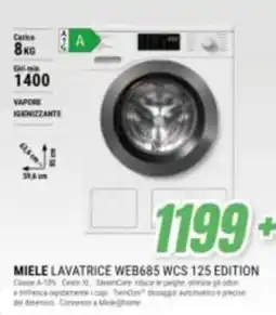 Leonardelli Miele lavatrice web685 wcs 125 edition offerta