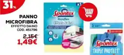 Conforama Panno microfibra Spontex effetto daino offerta