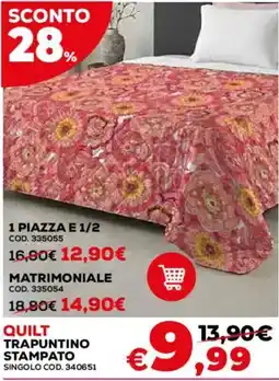 Conforama Quilt trapuntino stampato offerta