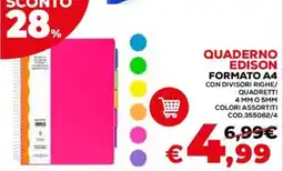 Conforama Quaderno Edison offerta