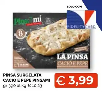 Pinsa surgelata cacio e pepe Pinsami