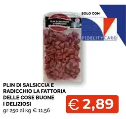 Mercatò Big Plin di salsiccia e radicchio la fattoria delle cose buone i deliziosi offerta