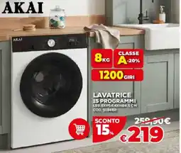 Conforama Lavatrice Akai offerta