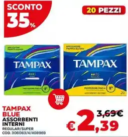 Conforama Tampax Blue assorbenti interni offerta