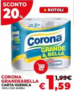 Conforama Corona carta igienica offerta