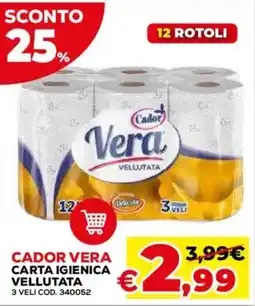 Conforama Cadore Vera carta igienica vellutata offerta