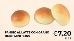Mercatò Big Panino al latte con grano duro mini buns offerta