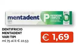 Mercatò Extra Dentifricio Mentadent offerta