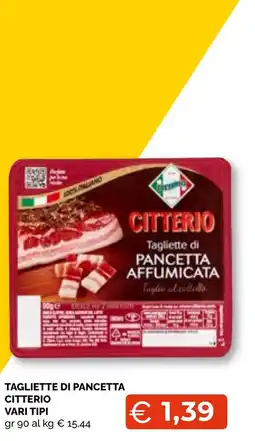 Mercatò Extra Tagliette di pancetta Citterio offerta
