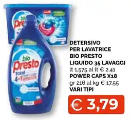 Mercatò Extra Detersivo per lavatrice bio presto offerta