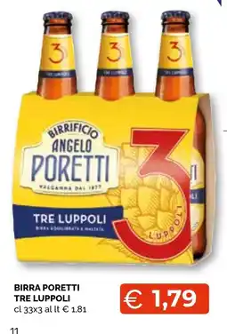 Mercatò Extra Birra Poretti Tre Luppoli offerta