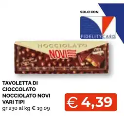 Mercatò Extra Tavoletta di cioccolato nocciolato Novi offerta
