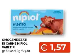 Mercatò Extra Omogeneizzati di carne Nipiol offerta