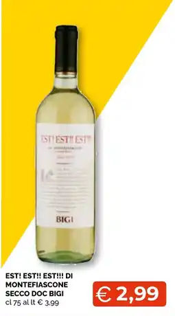 Mercatò Extra Est! Est!! Est!!! di Montefiascone secco doc Bigi offerta