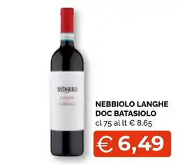 Mercatò Extra Nebbiolo Langhe Doc Batasiolo offerta