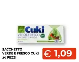 Mercatò Big Sacchetto verde e fresco Cuki offerta
