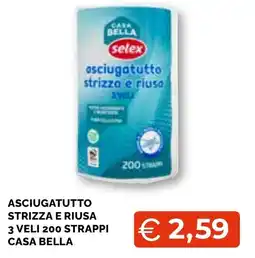 Mercatò Big Asciugatutto strizza e riusa 3 veli casa bella offerta