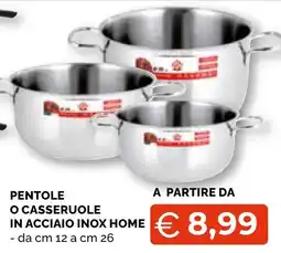 Mercatò Big Pentole o casseruole in acciaio inox Home offerta
