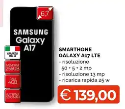 Mercatò Big Samsung Galaxy A17 LTE offerta