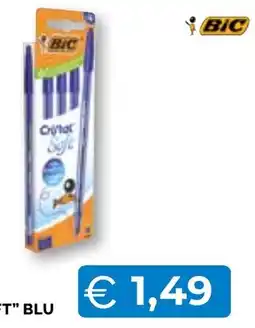 Mercatò Big Bic Crystal Soft Blu offerta