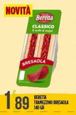 Netto Supermercati Beretta tramezzino bresaola offerta