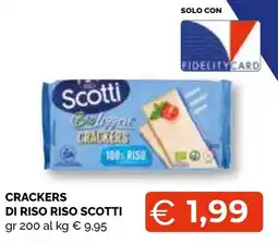 Mercatò Big Crackers di riso Scotti offerta