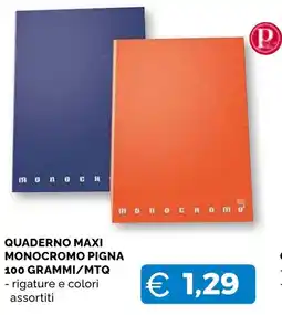 Mercatò Big Quaderno Maxi Monocromo Pigna offerta