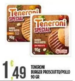 Netto Supermercati Teneroni burger prosciutto/pollo offerta
