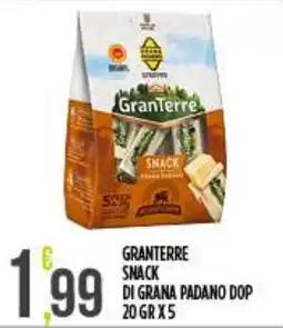 Netto Supermercati GranTerre Snack di Grana Padano DOP offerta