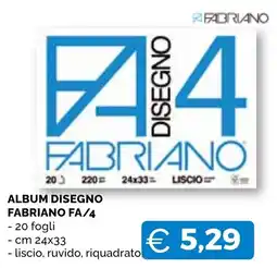 Mercatò Big Album disegno Fabriano FA/4 offerta