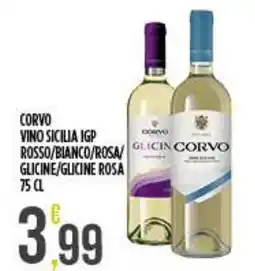 Netto Supermercati Corvo vino sicilia igp offerta