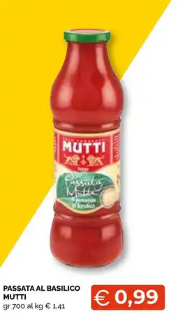 Mercatò Extra Passata al basilico Mutti offerta