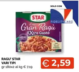 Mercatò Extra Ragu' Star offerta