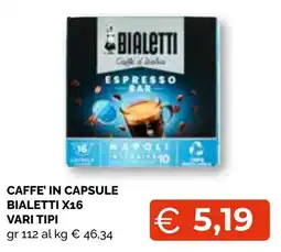 Mercatò Big Caffè in capsule Bialetti offerta