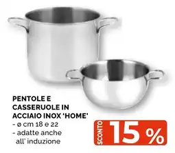 Mercatò Extra Pentole e casseruole in acciaio inox 'Home' offerta