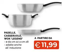 Mercatò Extra Padele, casseruole, wok 'Legend' offerta